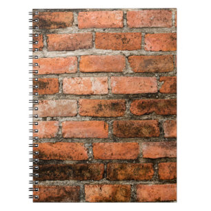 Caderno Espiral Textura em fundo antiga e vintage de parede vermel