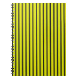 Caderno Espiral textura listrada amarela
