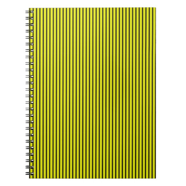 Caderno Espiral textura listrada amarela (Frente)