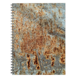 Caderno Espiral Textura metálica com arranhões e fissuras. Vintage