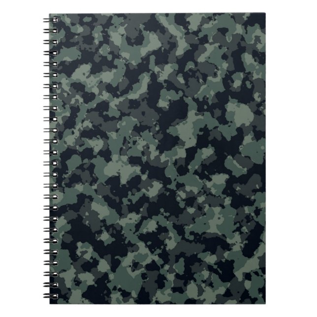 Caderno Espiral Textura militar de Camouflage (Frente)