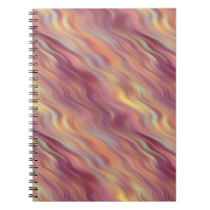 Caderno Espiral Textura ondulada de Plumeria exótica