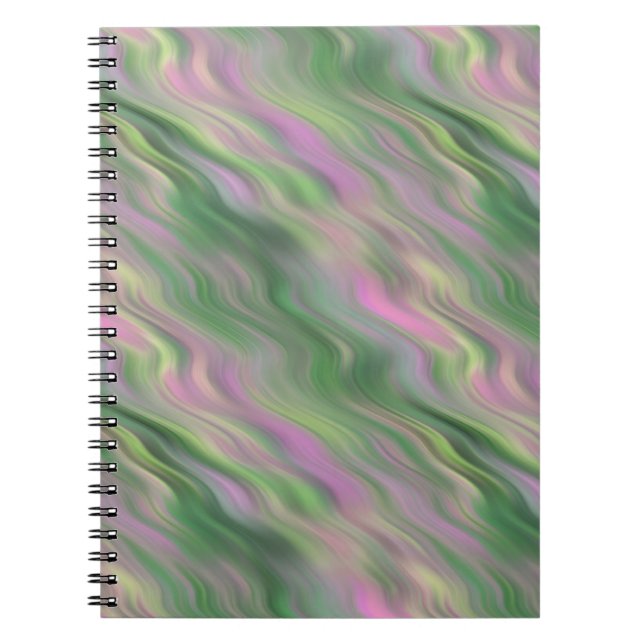 Caderno Espiral Textura ondulada rosa de chicote (Frente)