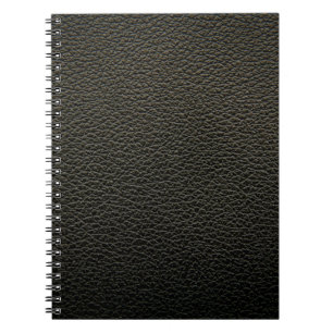 Caderno Espiral Textura ou fundo de couro preto. abstrato, anim