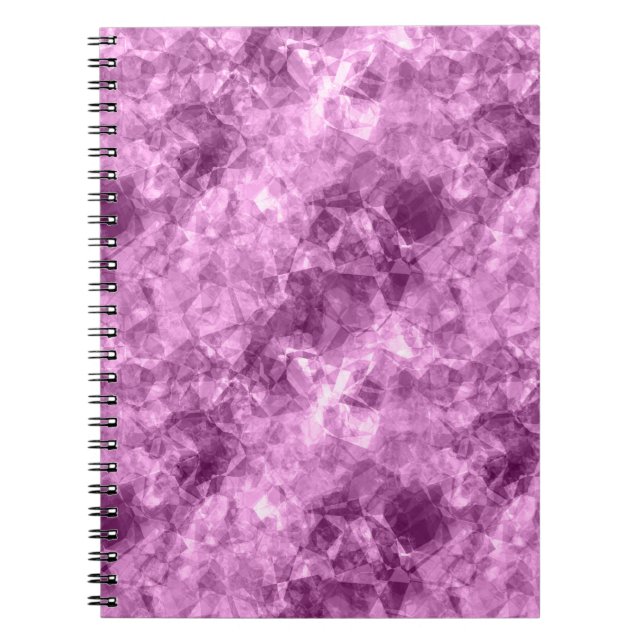 Caderno Espiral Textura Rosa Escuro Crumplada (Frente)
