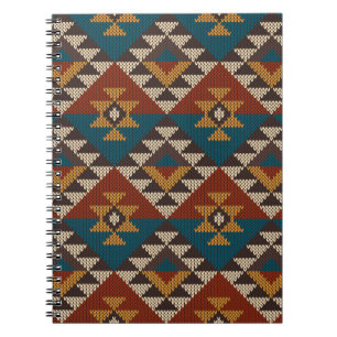 Caderno Espiral Textura Tribal Da Lã Aztec.
