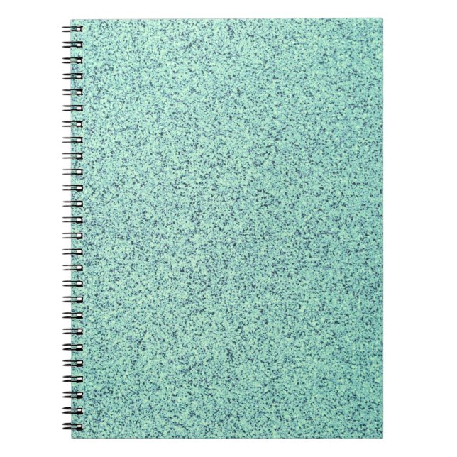 Caderno Espiral Textura verde em betão Primavera de Pastel (Frente)
