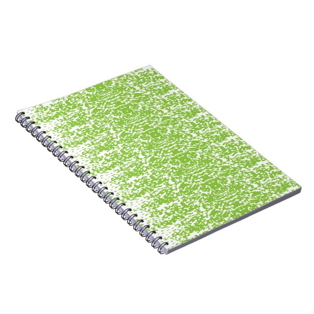 Caderno Espiral Textura Verde Lima Grunge (Lado Direito)
