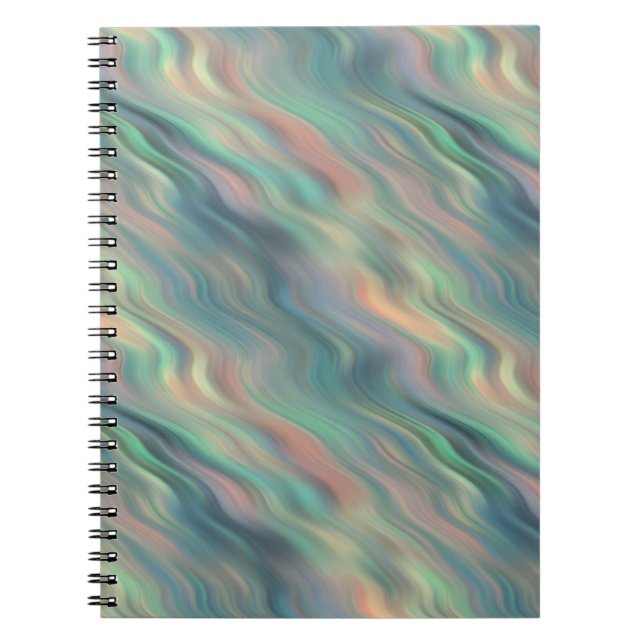 Caderno Espiral Textura Wavy Iris Azul (Frente)