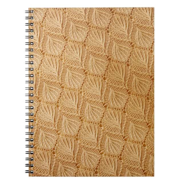 Caderno Espiral texturas do tecido de rendas (Frente)