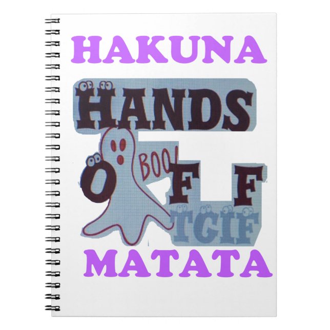 Caderno Espiral TGIF Hakuna Matata Mãos De Cabeça Engraçada (Frente)