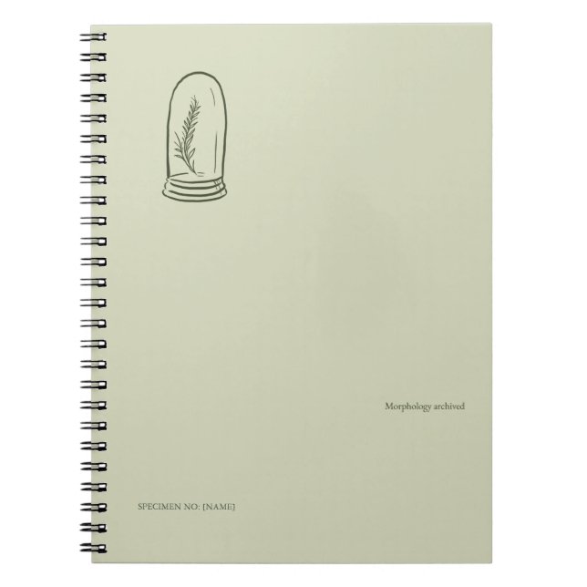 Caderno Espiral The Bell Jar- Botanists Pause- Minimal (Frente)