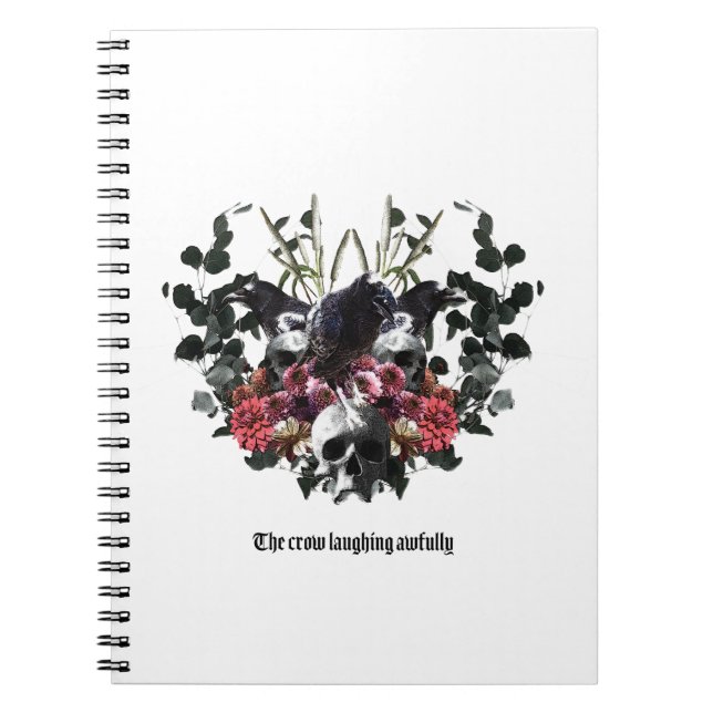 Caderno Espiral The Crow Laughing Awfully (Frente)