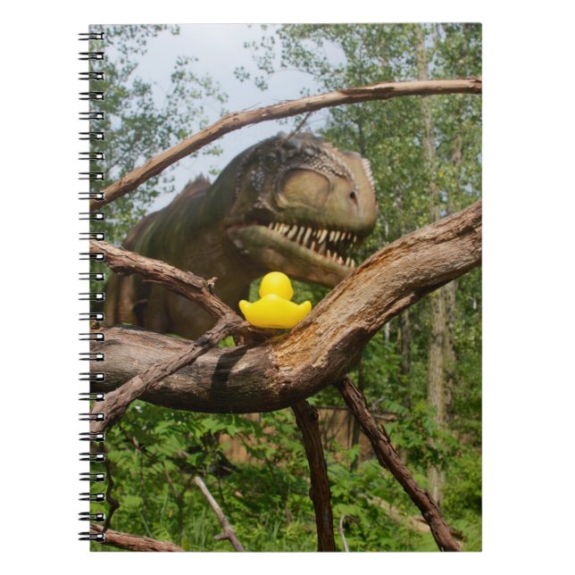 Caderno Espiral The Duck Vs. T-Rex (Frente)