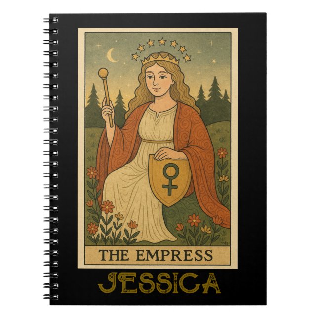 Caderno Espiral The Empress Tarot Card Unisex (Frente)