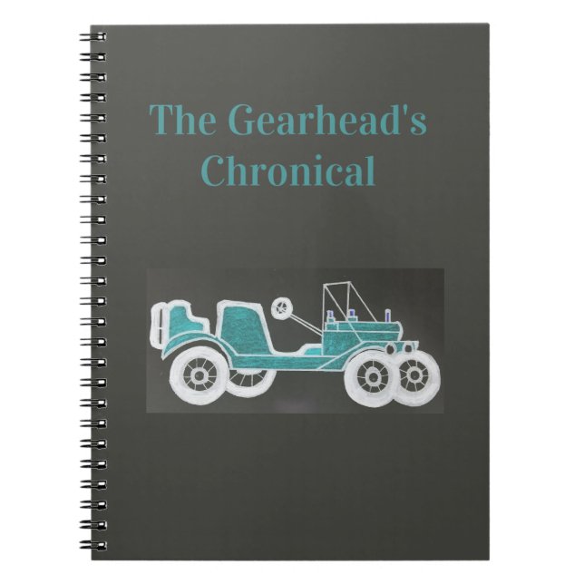 Caderno Espiral The Gearhead's Chronicle Notebook Journal (Frente)