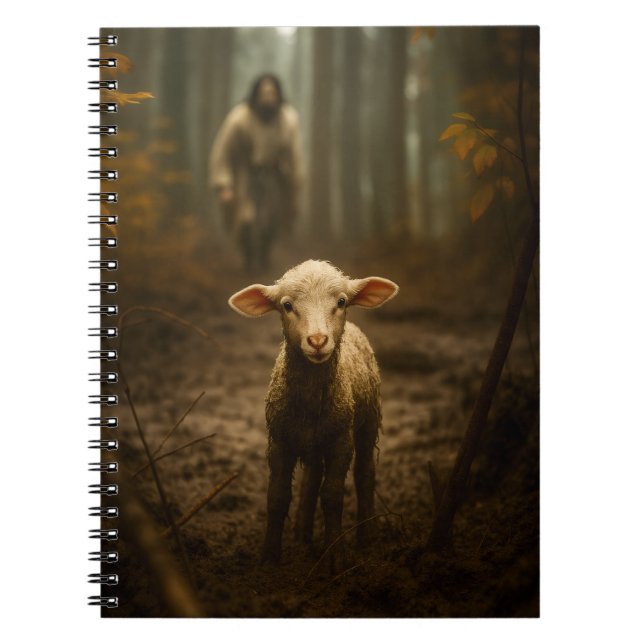 Caderno Espiral The Good Shepherd and the Lost Lamb – Jesus & Lamb (Frente)