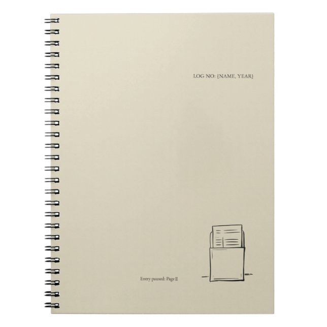 Caderno Espiral The Library Stamp Minimalist Book Lover Notebook  (Frente)