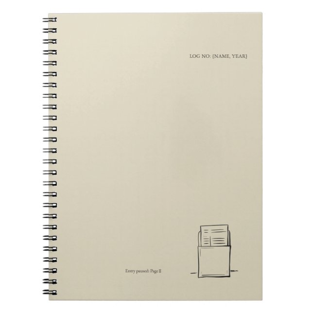 Caderno Espiral The Library Stamp Minimalist Book Lover Planner (Frente)