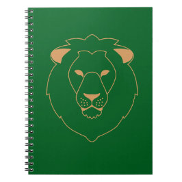 Caderno Espiral The Lion's Gaze: Golden Contour