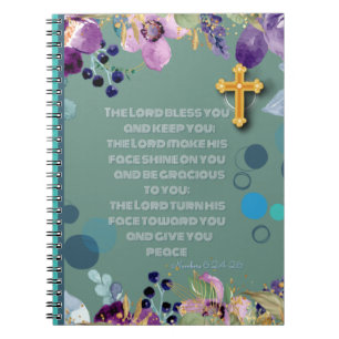 Caderno Espiral "The Lord Bless You" Números 6:24-26 Christian