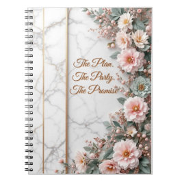 Caderno Espiral The Master Plan | Art Deco Gold Foil Wedding