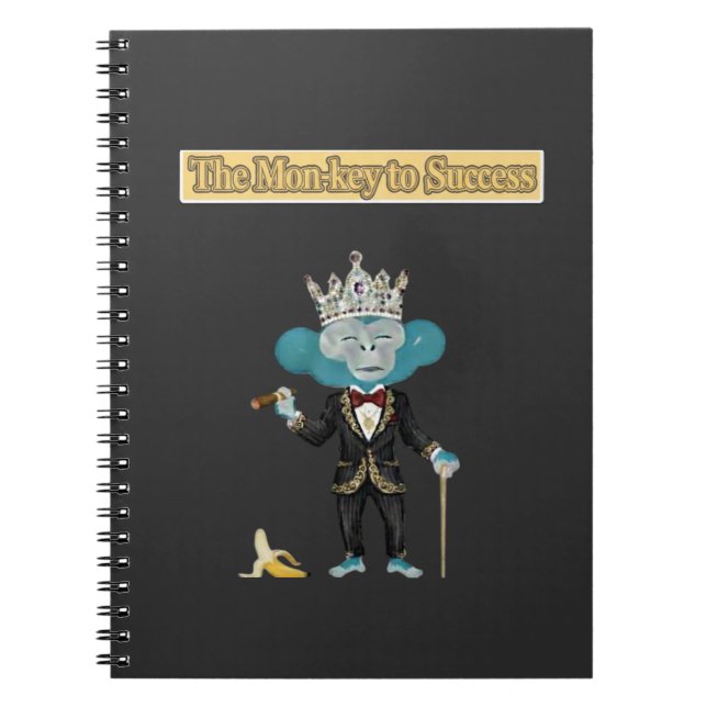 Caderno Espiral The Mon-Key to success (Frente)