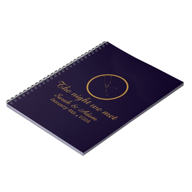 Caderno Espiral The Night We Met Star Map –Celestial love design (Left Side)
