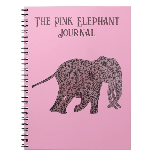 Caderno Espiral The Pink Elephant Journal/Notebook (Frente)