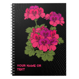 Caderno Espiral The 'Robyn Hannah' Stellar Pelargonium Pop Art