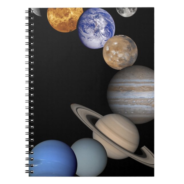 Caderno Espiral The solar system range our planets (Frente)