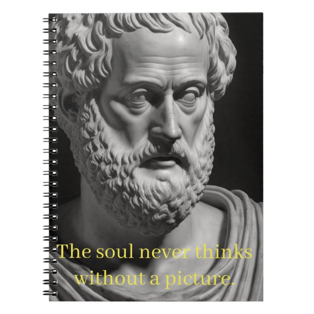 Caderno Espiral The Soul never thinks without a picture (Frente)