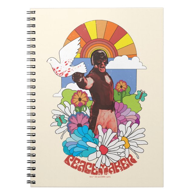 Caderno Espiral The Suicide Squad | Peacemaker Flowers & Sunshine (Frente)