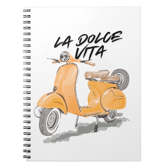 Caderno Espiral THE SWEET LIFE MOTORCYCLE Tote Bag notebook (Frente)