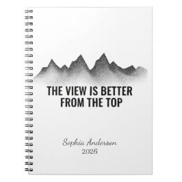 Caderno Espiral The View Is Better From The Top I Personalized