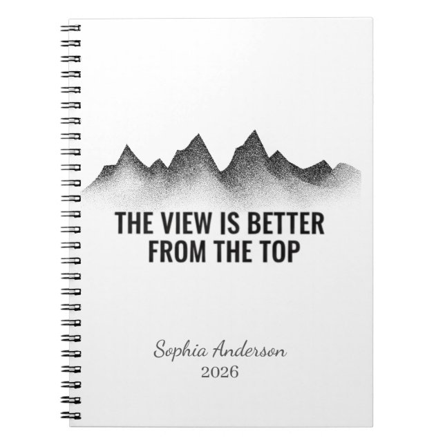 Caderno Espiral The View Is Better From The Top I Personalized (Frente)