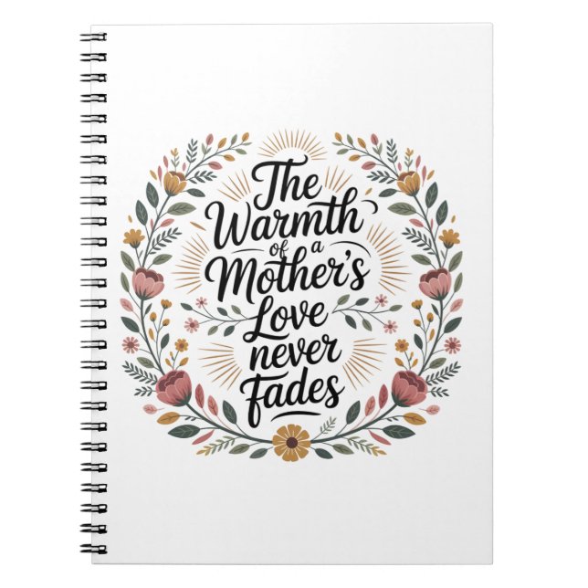 Caderno Espiral The Warmth Of A Mother's Love Never Fades (Frente)