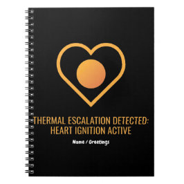Caderno Espiral Thermal Escalation Detected Heart Ignition Active 