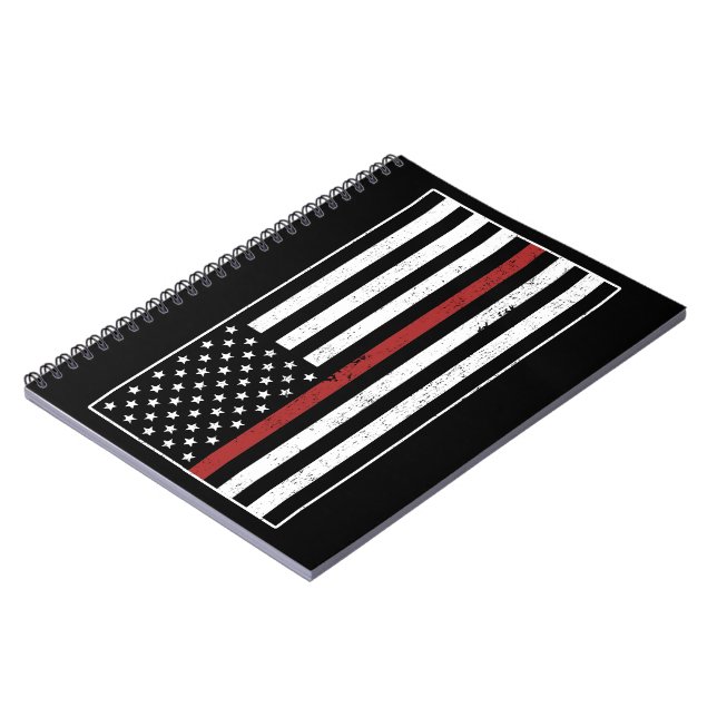 Caderno Espiral Thin Red Line USA Flag Fire Department (Left Side)