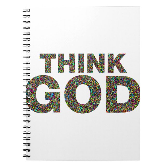 Caderno Espiral Think God Dieu Cadeau idée de cadeau (Frente)