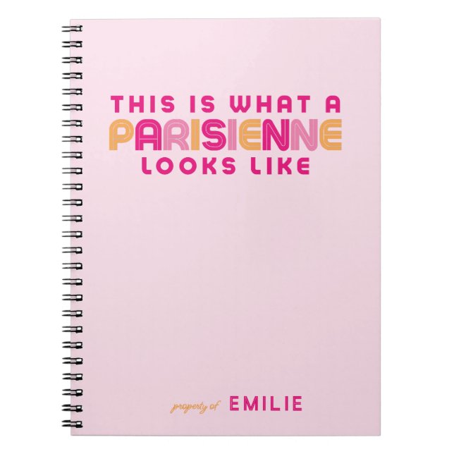 Caderno Espiral This is What a Parisienne Looks Like (Frente)