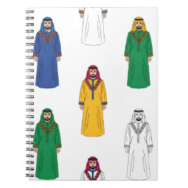 Caderno Espiral Thobe Masculino do Patrimônio Saudita