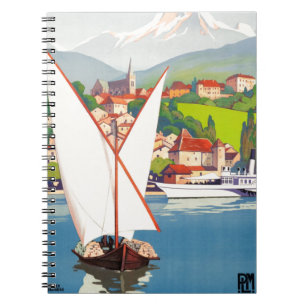Caderno Espiral Thonon Les Bains French Viagem Europe