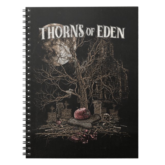 Caderno Espiral Thorns of Eden - Gothic Streetwear Design (Frente)
