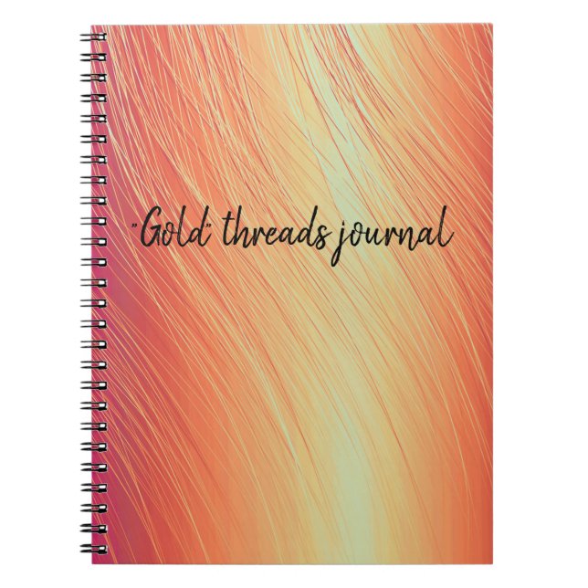 Caderno Espiral threads "dourados" (Frente)