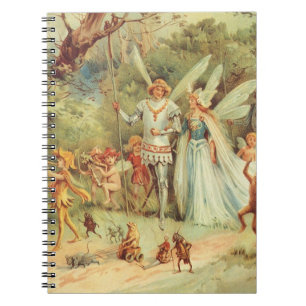 Caderno Espiral Thumbelina e Prince Wedding, Vintage Fairy Tales