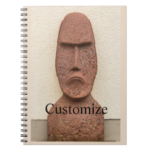 Caderno Espiral Thunder_Cove da Cabeça de Moai da Ilha páscoa