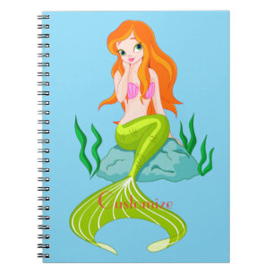 Caderno Espiral Thunder_Cove da Sereia Vermelha Cuja Chave É Corta