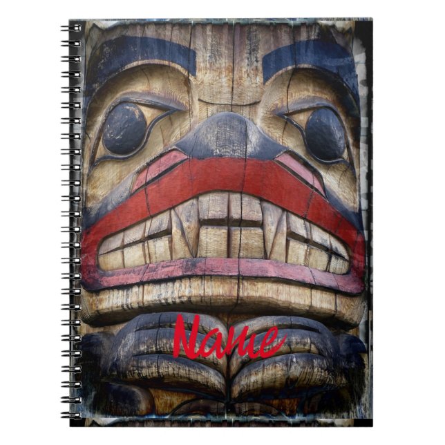 Caderno Espiral Thunder_Cove Totem de Rosto Polar (Frente)