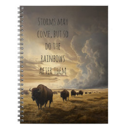 Caderno Espiral Thunder on the Plains: Bloco de Tempestade de Buff
